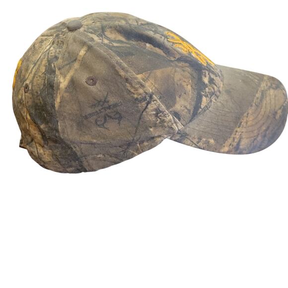 Vintage Browning hat camouflage camo adjustable strap hunting khaki one size - Picture 4 of 9